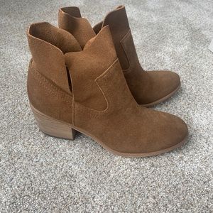 Brand new BPBrice Cognac Suede booties. Size 6